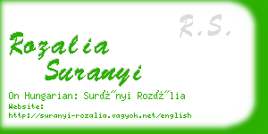 rozalia suranyi business card